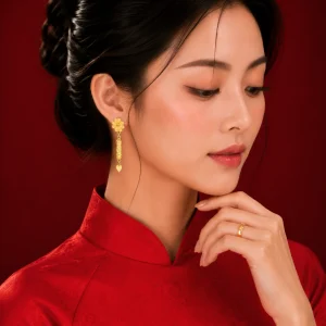 Bông tai Vàng 24K Lucky Flora B094854