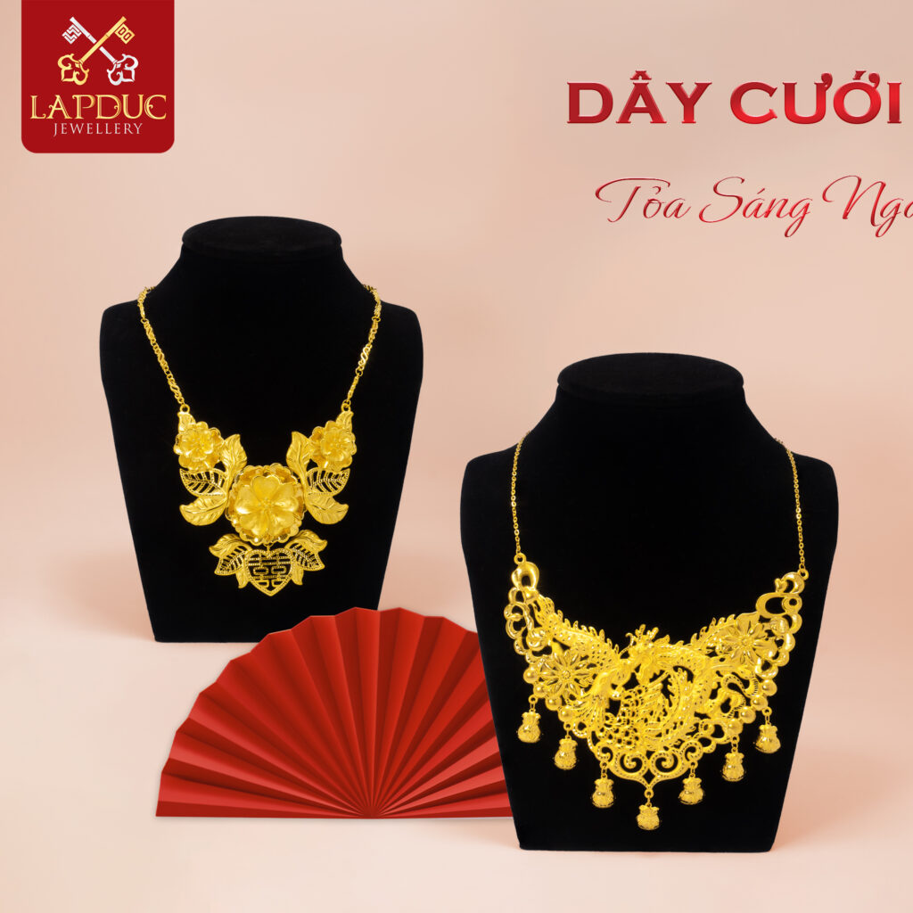 Dây chuyền cưới vàng hay bạch kim 