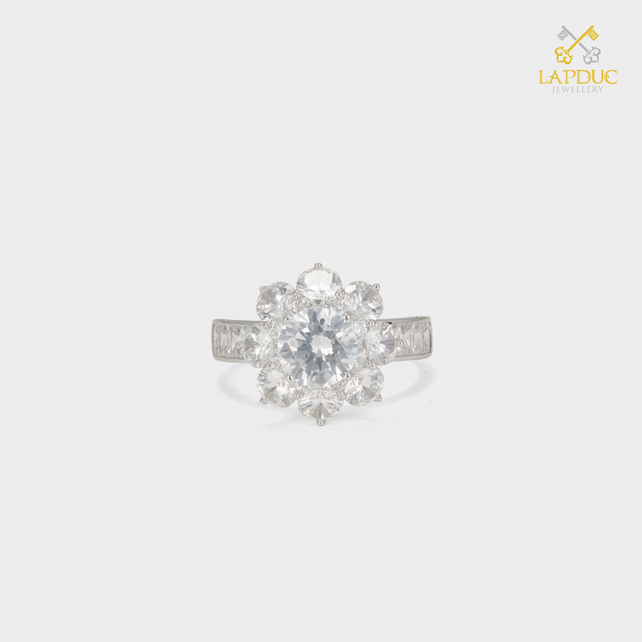 nhẫn nữ vàng 18k trắng