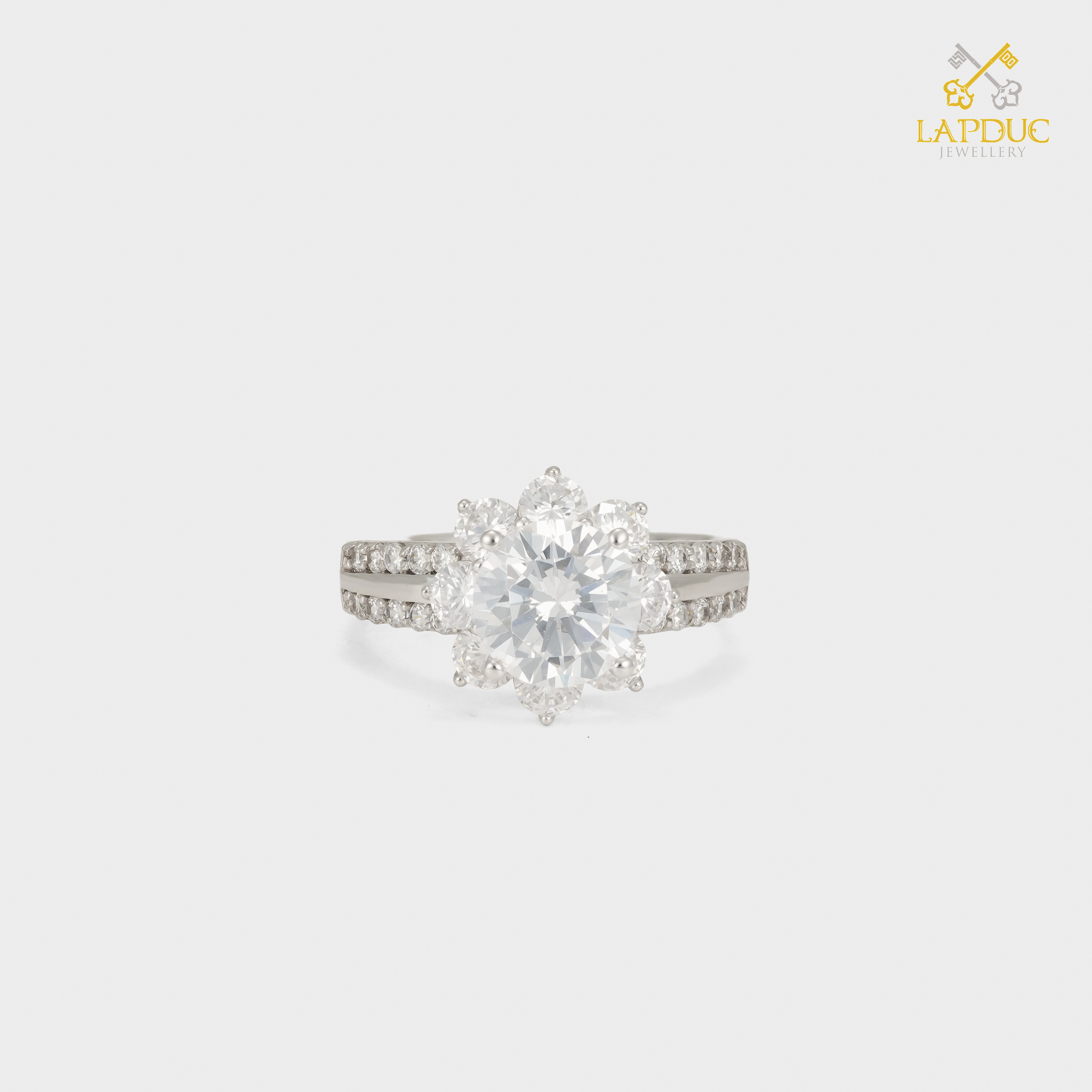 nhẫn nữ vàng 18k trắng