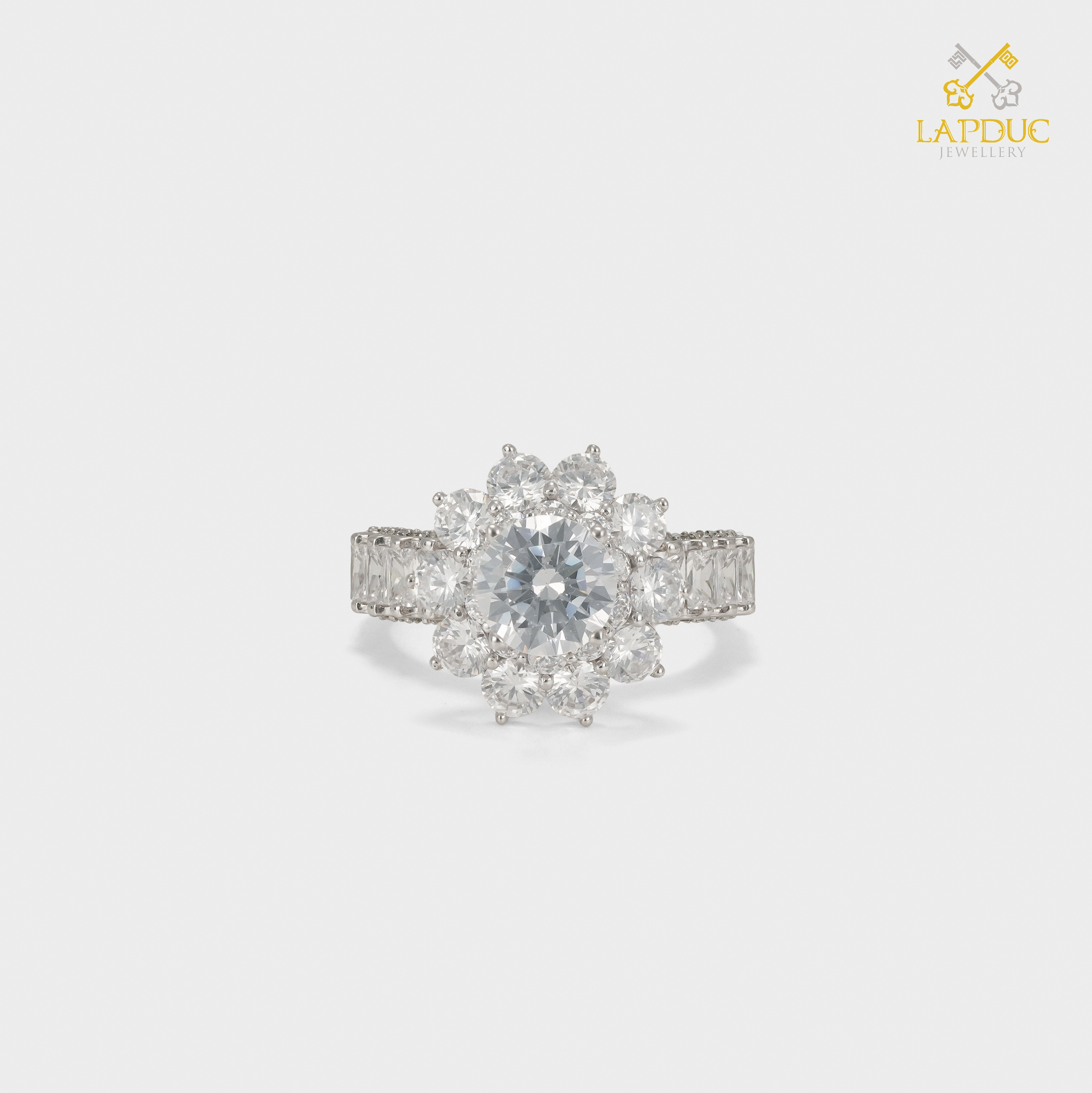 nhẫn nữ vàng 18k trắng