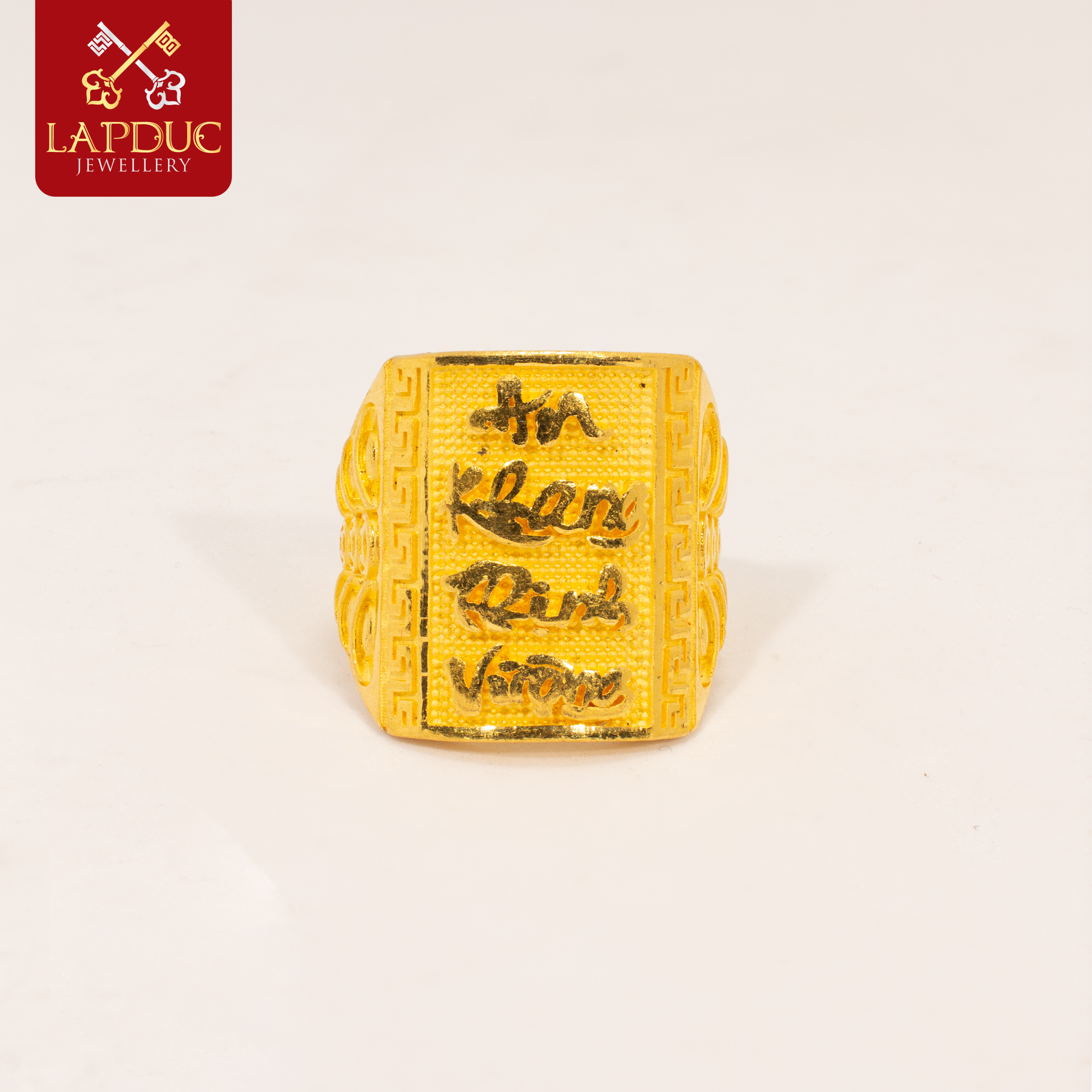Nhẫn Nam Đúc CN Nhị Chữ An Khang Thịnh Vượng
