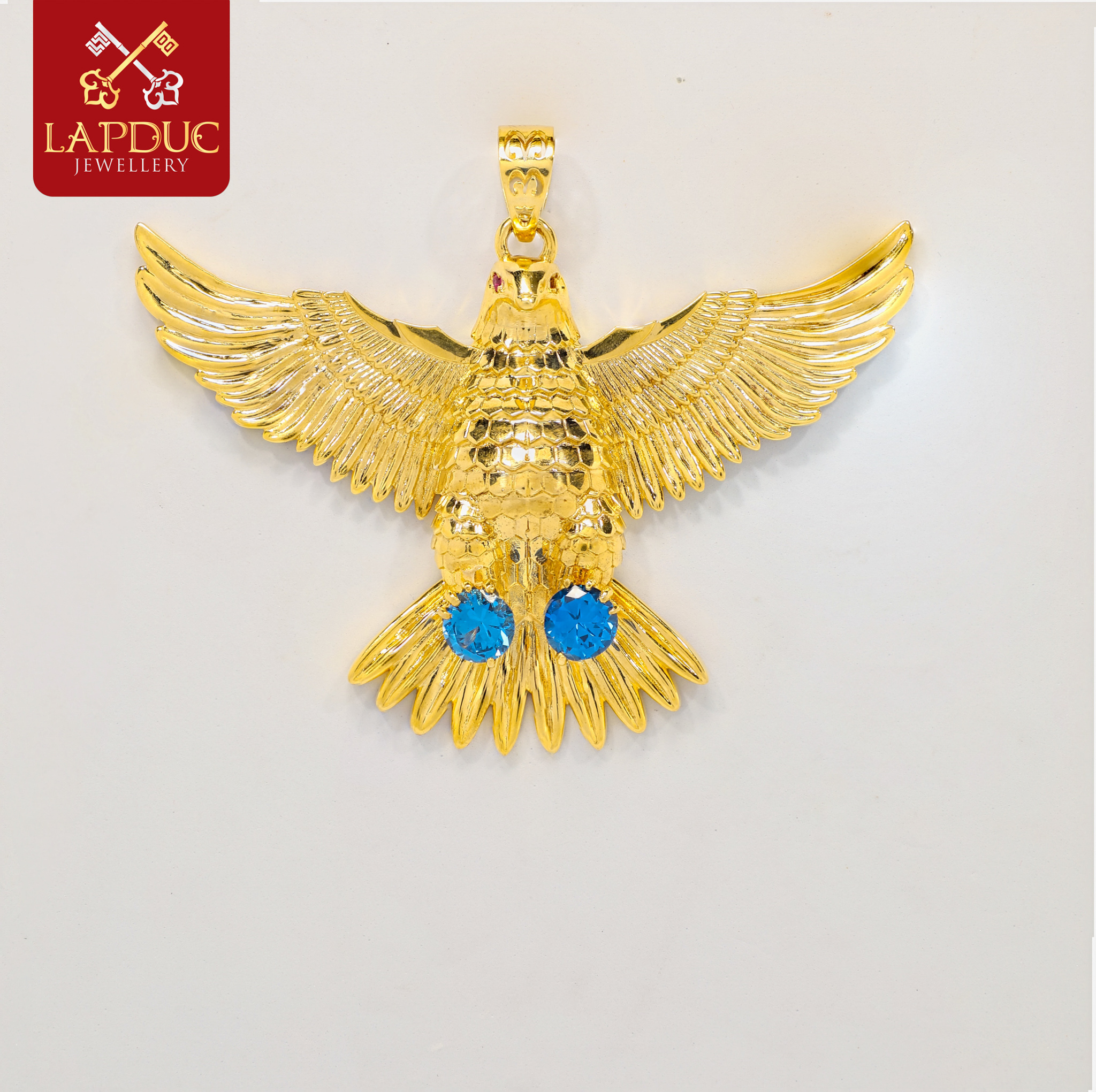 Mặt đúc đại bàng chấu đá xanh