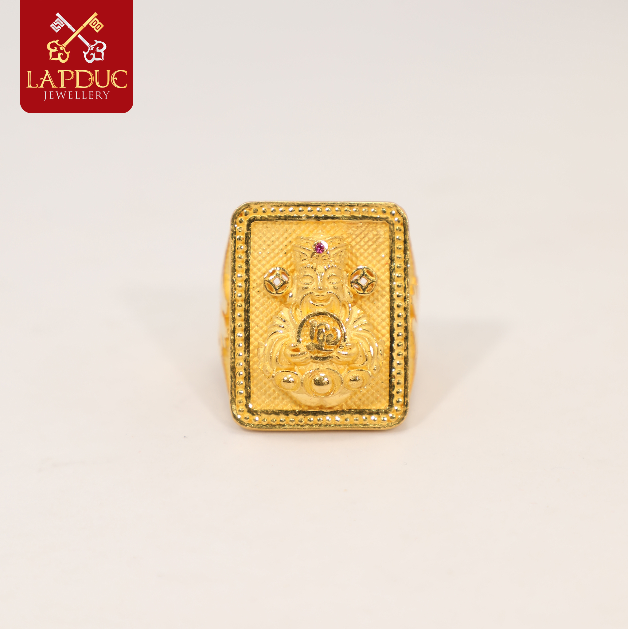 Nhẫn Ông Thần Tài Đai Chữ 1L