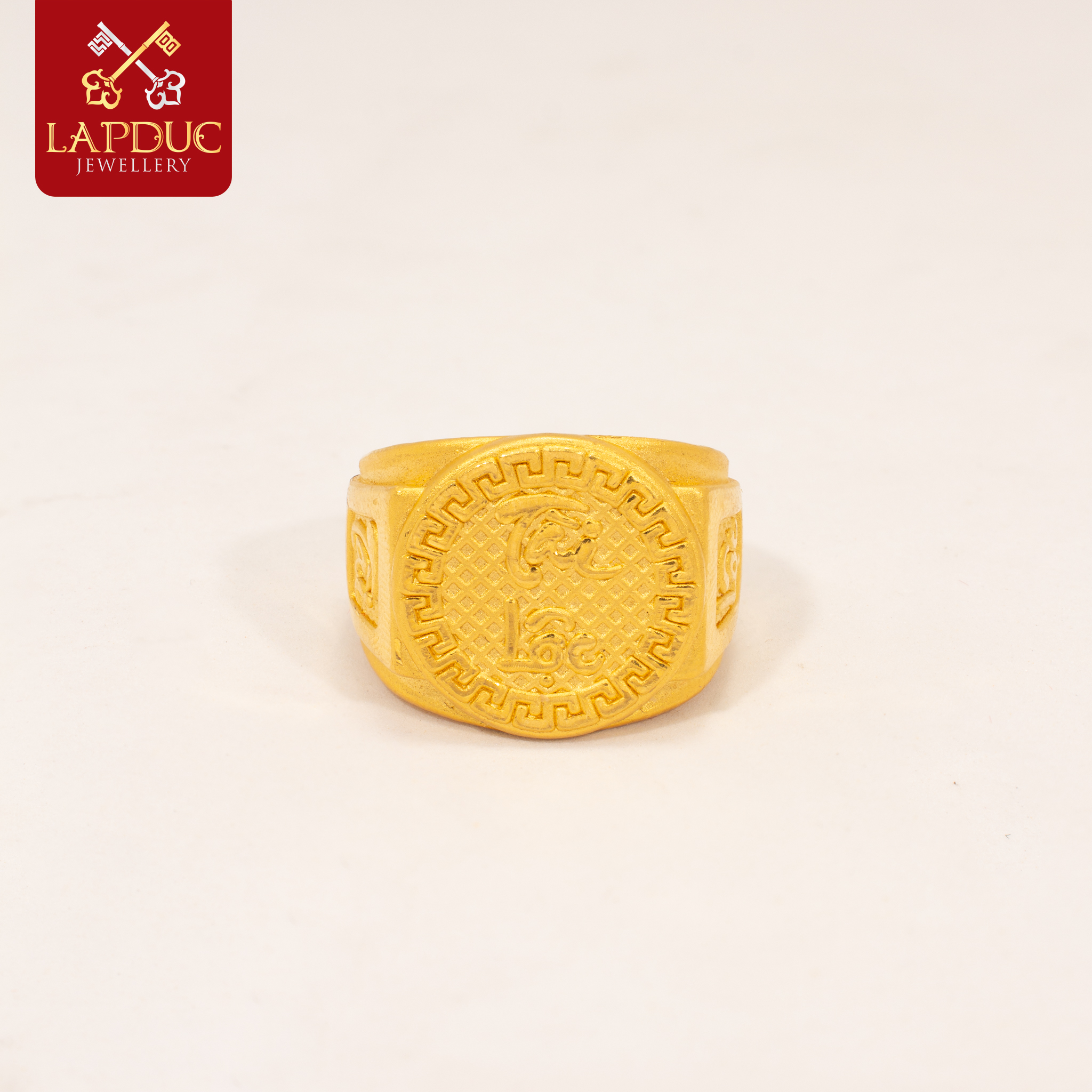 Nhẫn Nam Tròn Nhị Chữ Tài Lộc