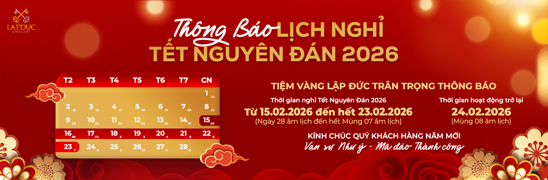 lịch nghỉ tết